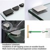 Leliafleury 4Pcs Adjustable Glass Shelf Brackets 10mm Stainless Steel Glass