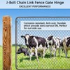 4Pcs 8inch J-Bolt Post Gate Hinge, Heavy Duty J-Bolt Gate