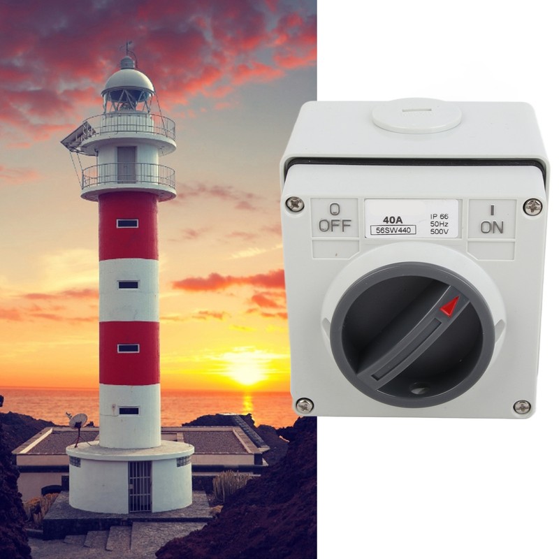 Outdoor Waterproof Switch Socket Isolation Dustproof Rotary OnOff Buttons Indicators