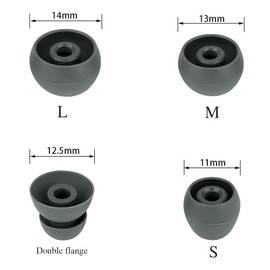 Earbud Tips Earbud Replacement Tips Replacement Earbud Tips Earbud Covers Replacement Ear Pads Earbud Rubber Tips Ear Tips for Powerbeats Pro Beats Wireless Earphone Headphones 4 Pairs (Dark Gray)