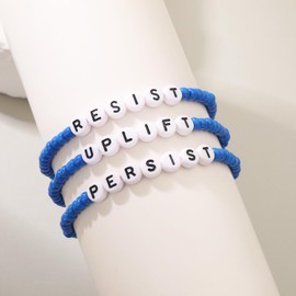 Flvkev Blue Friendship Bracelets for Women Blue Beads Beaded Bracelets Royal Blue Bracelets (blue style-resist)