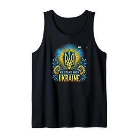 We Stand with Ukraine - Support Pride Love Ukrainian Flag Tank Top