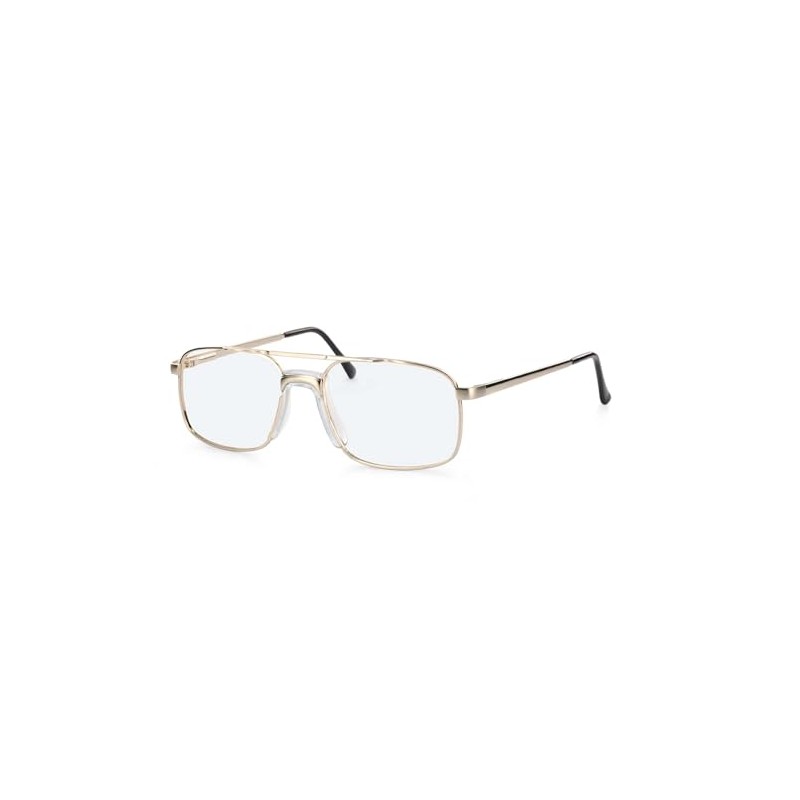 Hero Men's Square Metal Eyeglass Frame (Model HRO-405B-C1-54) (Without Glasses