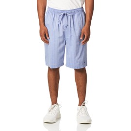 Nautica Men's Soft Woven 100% Cotton Elastic Waistband Sleep Pajama Short Bottom, Blue Bone, Small