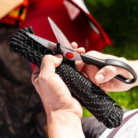 HELPMATE Nylon Rope Black - PPM, All-Purpose Rope Reflective, Tension Rope, Floating Tent Cord as Camping Accessories, DIY Dog Lead, Nylon Cord, Braided Cord, 2 x 15 m, 5 mm