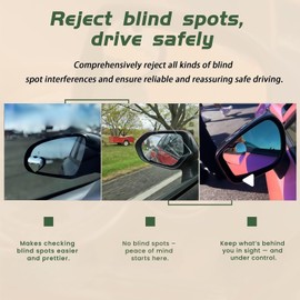 Heart Shaped Blind Spot Mirrors for Cars – Convex Rearview Mirror for Enhanced Safety – Universal Fit Stick-On Side Mirror with Cute Heart Design – Perfect for Cars, SUVs, Trucks