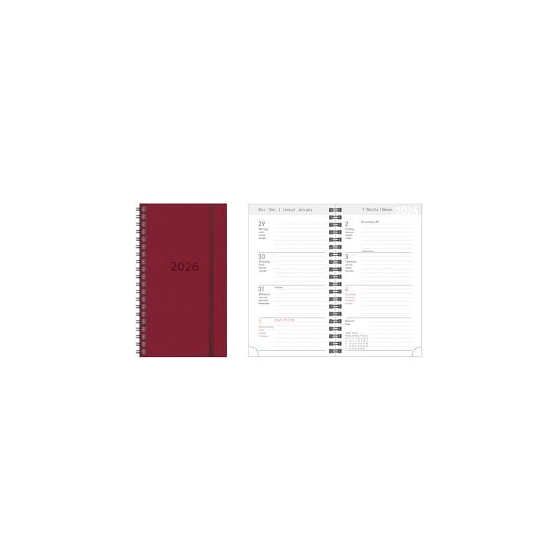 Idena 12056 Pocket Diary 2026 in Format 8.7 x 15.3