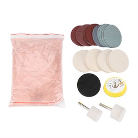 Glass Polishing Kit, Windscreen Scratch Removal Kit, Cerium Oxide Sanding Discs, Polishing Pads, Felt for Removing Damage to Wiper Blade, Wear Marks