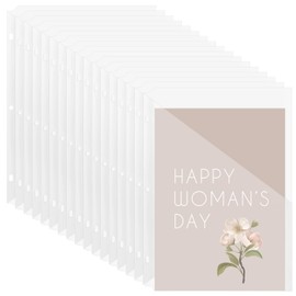 50 PCS Punch Binder Folders,3 Hole Binder Plastic Sleeves,Clear Poly Translucent Slash File Jacket Binder Organizer Pockets for Paper Document