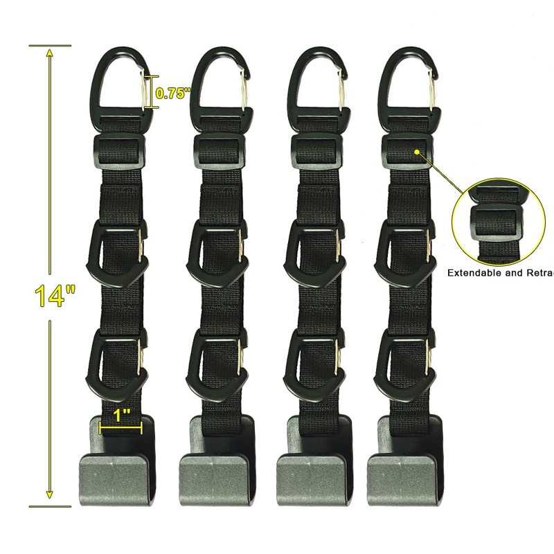 BEATUNEE Car Headrest Hooks, Backseat Storage Organizer Hangers, Universal Vehicle