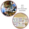 EMT Badge Card, EMS Reference, Paramedic Vertical Pocket Card -