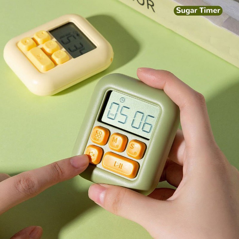 Digital Kitchen Timer Cute Precise Magnetic Easy Operation Clear Alarm