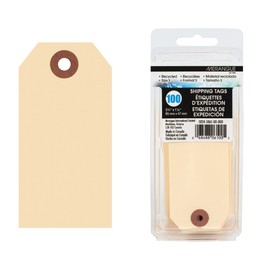 Merangue 100 Pack Manila Shipping Tags, Size 3, 3-3/4-Inch by 1-7/8-Inch (1024-5061-00-000)
