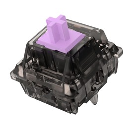 DUROCK Linear Switches, Creamy Purple Stem L4 Linear Switch 67g, 5 Pins Smooth Lubed Switches for Mechanical Keyboards (DUROCK L4 Smokey, 90pcs)