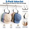 Wall-Mounted Hat Organizer for Accessory Storage – 2-Pack Durable Metal