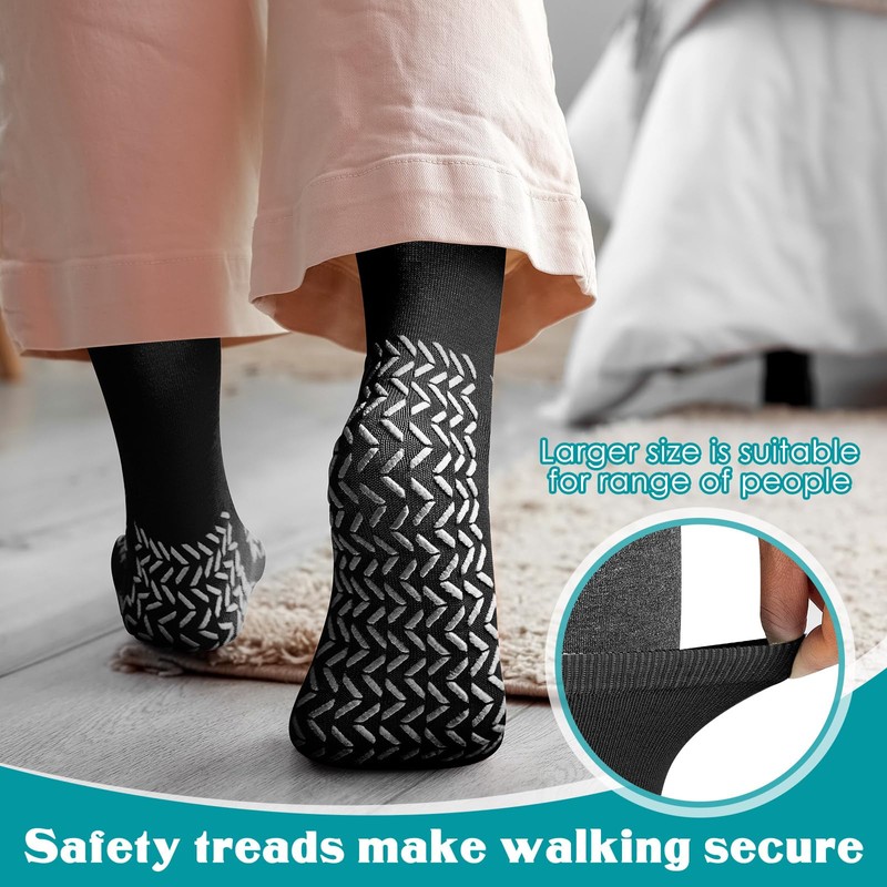 Taiyin 6 Pair Double Sided Tread Non Slip Socks Safety