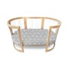 Babyhood Amani Bebe Organic Jersey Cotton Oval Fitted Sheet, White