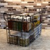 Home-Complete Nesting Storage Bins Stackable Wire Baskets, Set of 2,