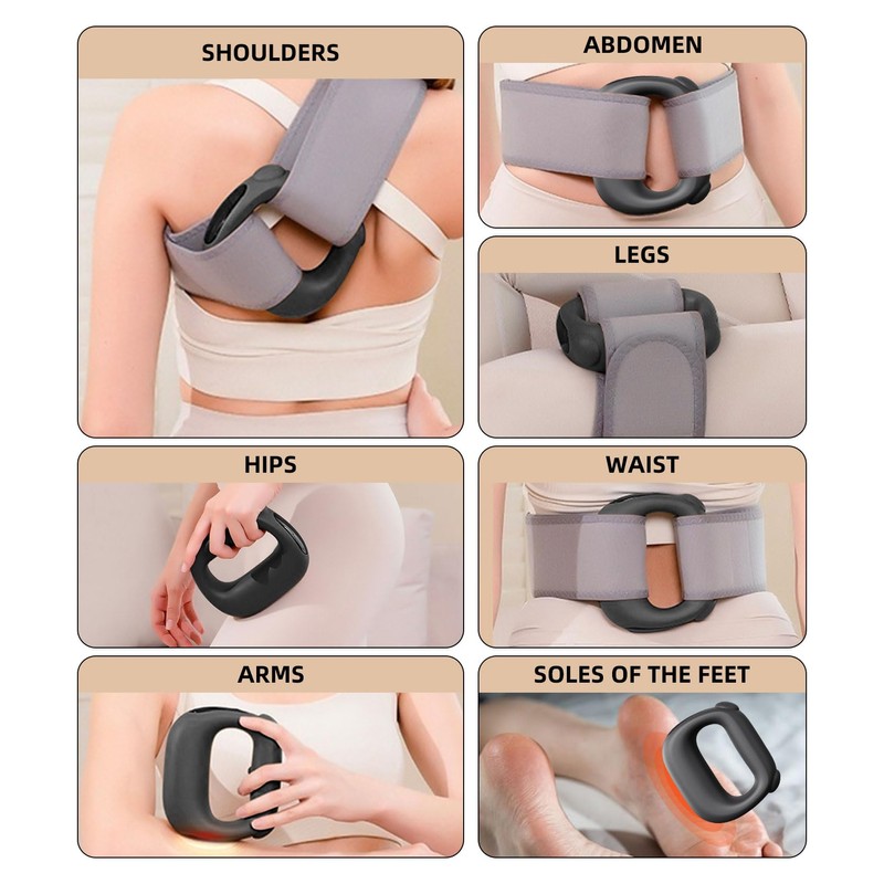 Heatable Fascia Ring Massager with 5 Modes / 5 Intensities,