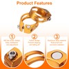 HARFINGTON Bike Seat Post Clamp 34.9mm Clip Aluminum Alloy Bicycle