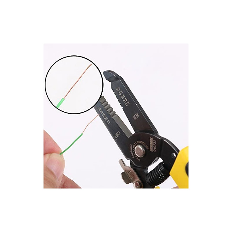 DOWELL 22-30 AWG Herramienta de pelar alambre pelacables, herramienta de