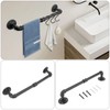 Jeasor 4-Pieces Industrial Pipe Bathroom Towel Ring Kit DIY Wall