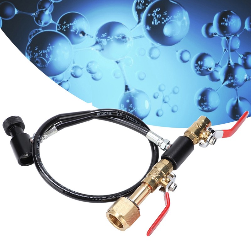 CO2 Cylinder Refill Adapter with 24in Hose for Soda Filling