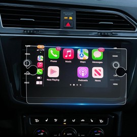 WEIPIN For 2018~2024 Tiguan & 2018~2023 Atlas & 2020-2022 Atlas Cross Sport Screen Protector 8 Inch Glossy Tempered Glass Touchscreen *1 Accessories - No More Scratch&Fingerprint