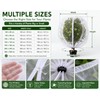 2-Pack White PE Garden Netting with Drawstring, Protective Mesh Covers