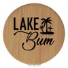 Enthoozies Lake Bum Tan 2.5" Diameter Laser Engraved Leatherette Compact