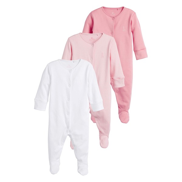 Next Baby Girls' Pyjamas Organic Cotton Pack of 3 -