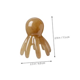 Gatuida 4pcs Octopus Head Massager Comb Relaxing Scalp Tool for All Hair Types Portable Handheld Detangling Comb for Soothing Massage and