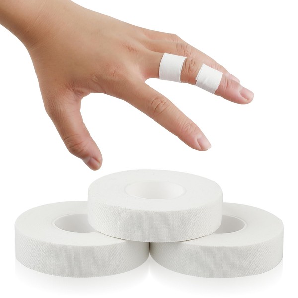 Weiß Fingertape Stark, 3 Rollen Tape Sport Kinesiologie Tape Sporttape