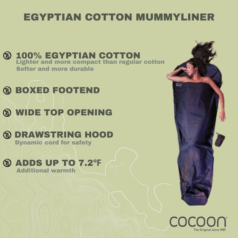 Cocoon MummyLiner Egyptian Cotton blau