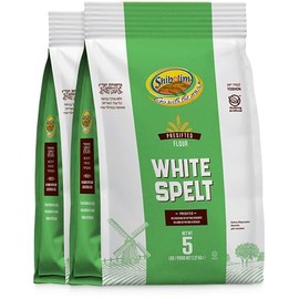 Shibolim Stone Ground White Spelt Flour, 5lb (2 Pack) | Triple Sifted Flour | 100% Whole Grain | Great Sourdogh Bread Flour | Certified Kosher