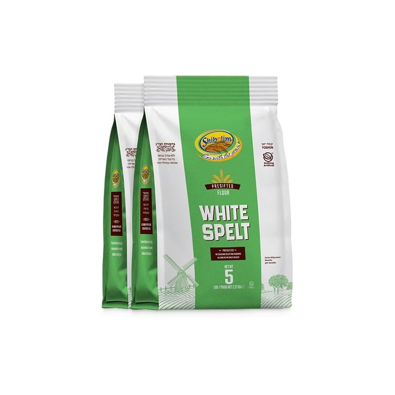 Shibolim Stone Ground White Spelt Flour, 5lb (2 Pack) |