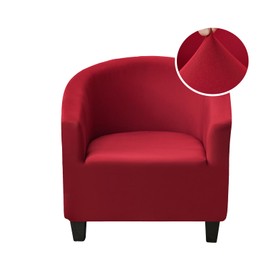 CRFATOP Soft Club Chair Slipcover Stretch Barrel Chair Covers Solid Tub Chair Slipcovers Round Couch Covers Spandex Armchair Sofa Cover Removable Furniture Protector for Living Room,10