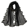 GERINLY Women Scarves Cute Butterflies Sheer Chiffon Scarf Soft Travel Wedding Shawl Evening Wrap for Party (O-Black)