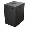 NavePoint 15.75 in Wall Mount Network Cabinet, 9U, Glass, Black