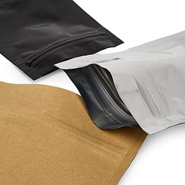 1000ea - 2-3/8 X 3-1/8 Kraft Plastic Bags W/Aluminum Plating