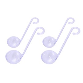 Chef Craft Plastic Mini Ladles in 2 Sizes, Set of 4, Clear