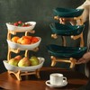 AYUCIA 3 Tier Fruit Bowl for Kitchen Counter - Ceramic