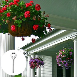 10 Pcs M4 Eye Bolts,Heavy Ring Shape Eyebolts with Long Shank,304 Stainless Steel Ring Bolt with Nut for Stationary and Hanging,70mm