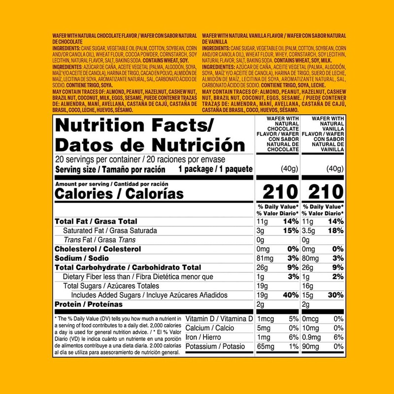 Bauducco Choco Biscuit Cookies, 25.3 oz (Pack of 40) -