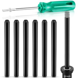 HappyAlley 10" Popup Riser Extensions Compatible with Rain Bird 1800, Sprinkler Head Riser Extender with RotorTool Screwdriver Fits 1/2” Male/Female, Garden Lawn Irrigation Spray Head Upgrade, 7 Set