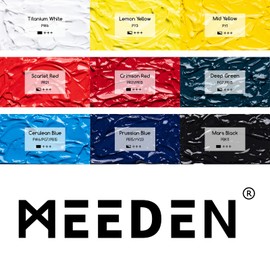 MEEDEN Artist Acrylic Paint Set - 60ml/ 2oz*9 Heavy Body Acrylic Paint Tubes - Art Supplies for Canvas Painting