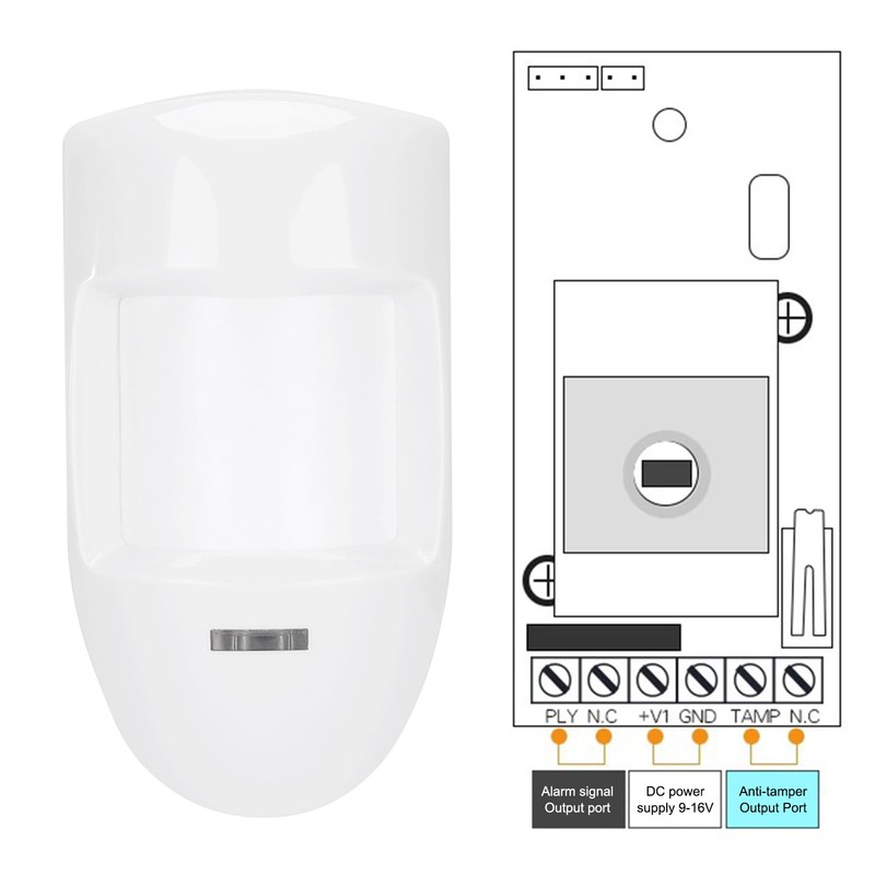 EVTSCAN Wired Passive Infrared Motion Sensor Dual PIR Detector Alarm
