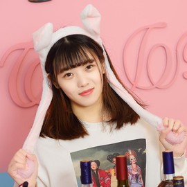 KESYOO Girls Hat Plush Hair Band Plush Hat Cap Ears Flying Hat Rabbit Ear Headband Funny Rabbit Headband Rabbit Plush Animal Moving Ear Hat
