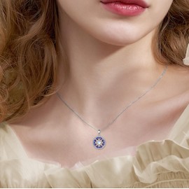 Witches Knot Necklace 925 Sterling Silver Celtic Pendant for Protection Good Luck Irish Celtic Witches Knot Jewellery Gifts for Women