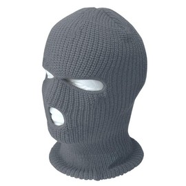 3 Hole Full Face Mask Ski Mask Winter Cap Balaclava Outdoor Beanie Tactical Hat - Color: 3-CHARCOAL